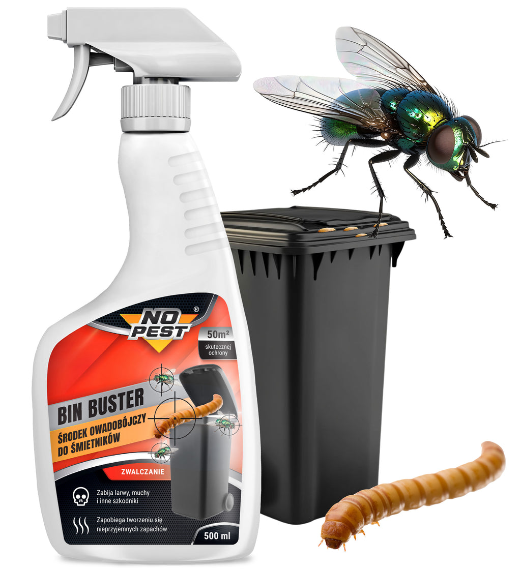 No Pest Bin Buster Mülltonnen-Spray gegen Fliegen und Larven – 500 ml