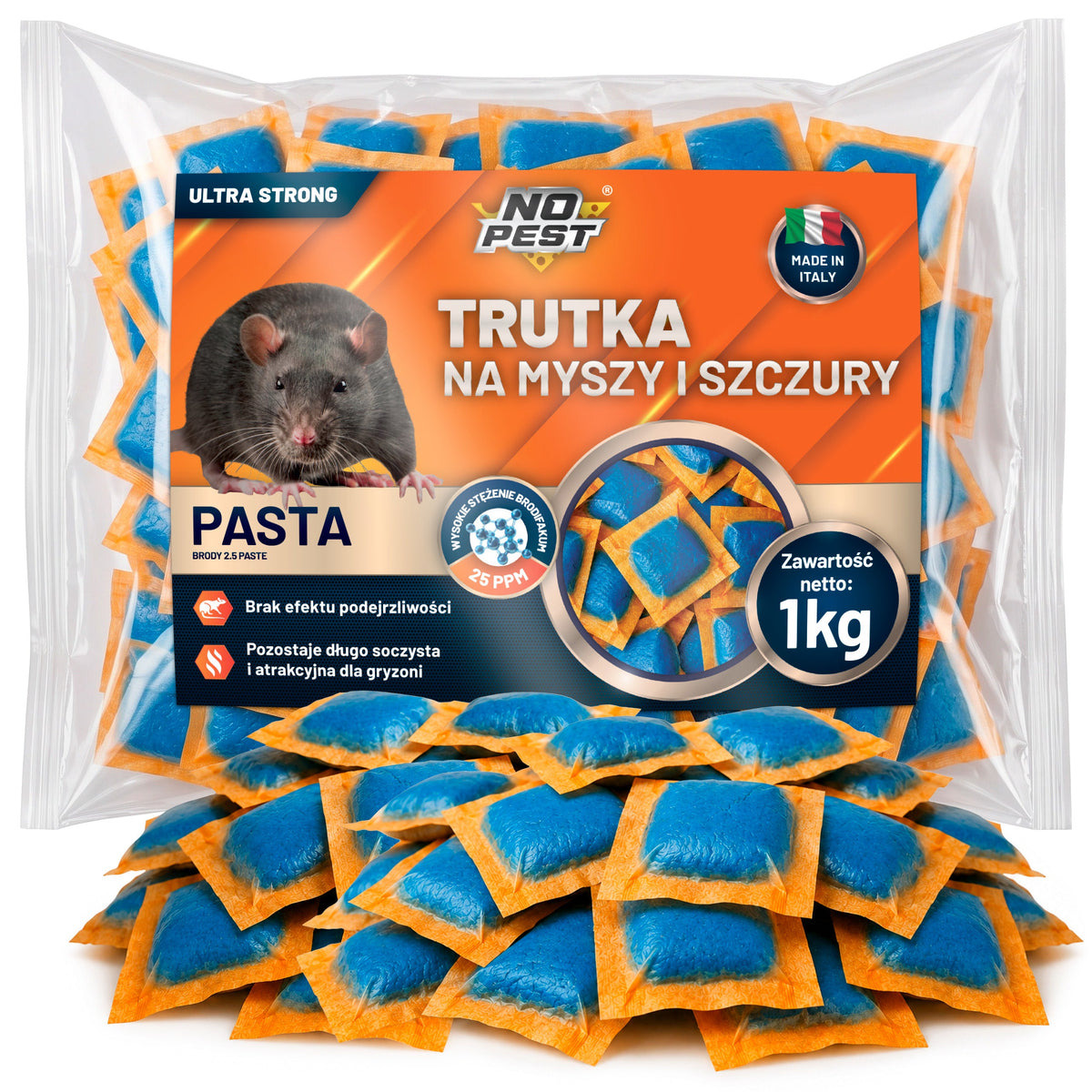 No Pest Brodifacoum Nuss-Paste gegen Ratten und Mäuse – 1 kg
