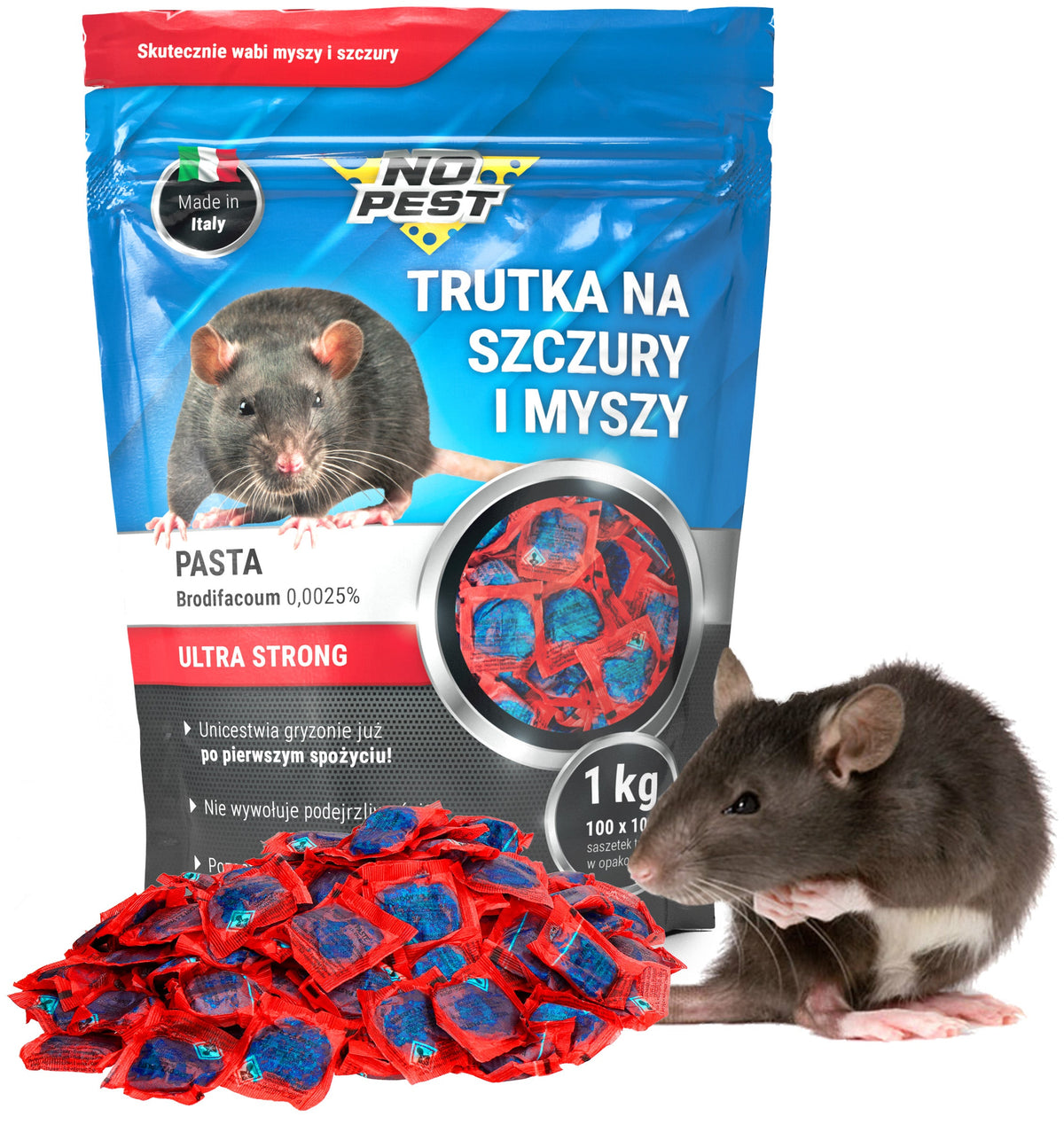 No Pest Brodifacoum Paste gegen Ratten und Mäuse – 1 kg