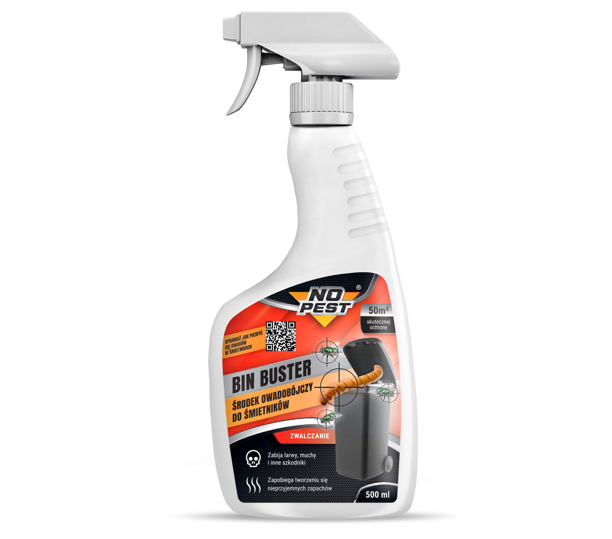 No Pest Bin Buster Mülltonnen-Spray gegen Fliegen und Larven – 500 ml