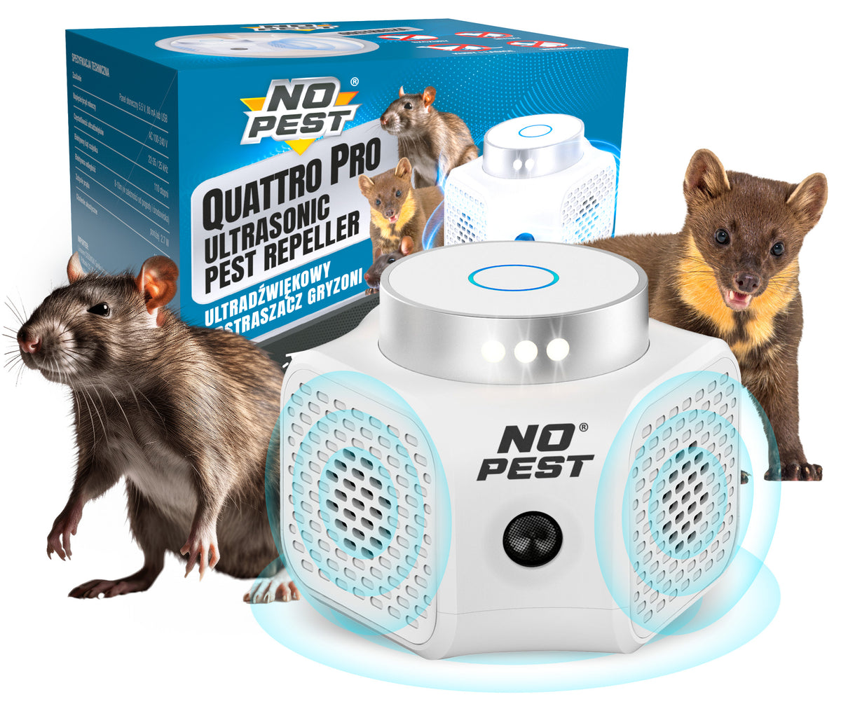 No Pest Quattro Pro Ultraschall-Marder- und Nagetiervertreiber