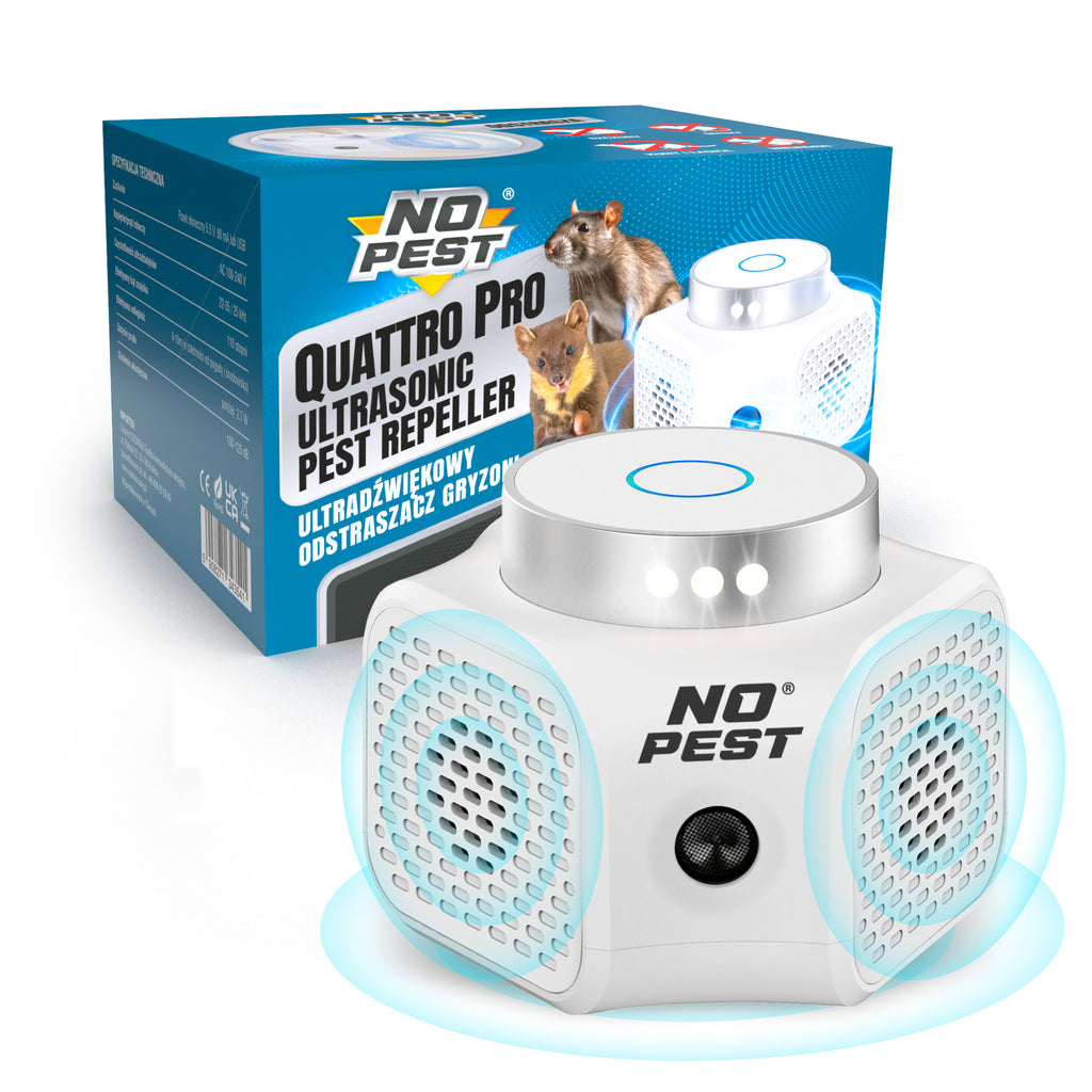 No Pest Quattro Pro Ultraschall-Marder- und Nagetiervertreiber