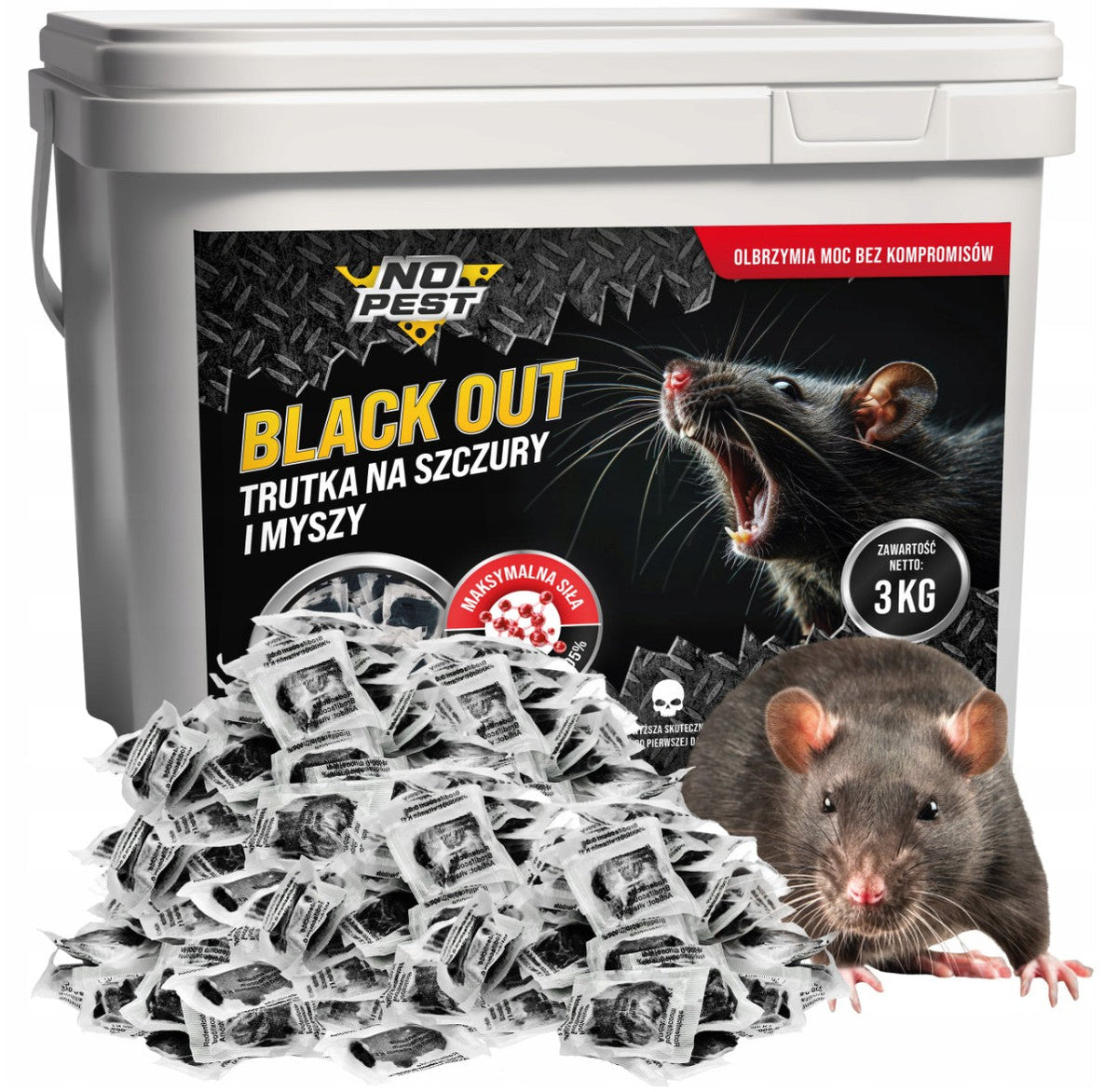 No Pest, Black Out, Brodifacoum, 0,05g, Paste, 3kg