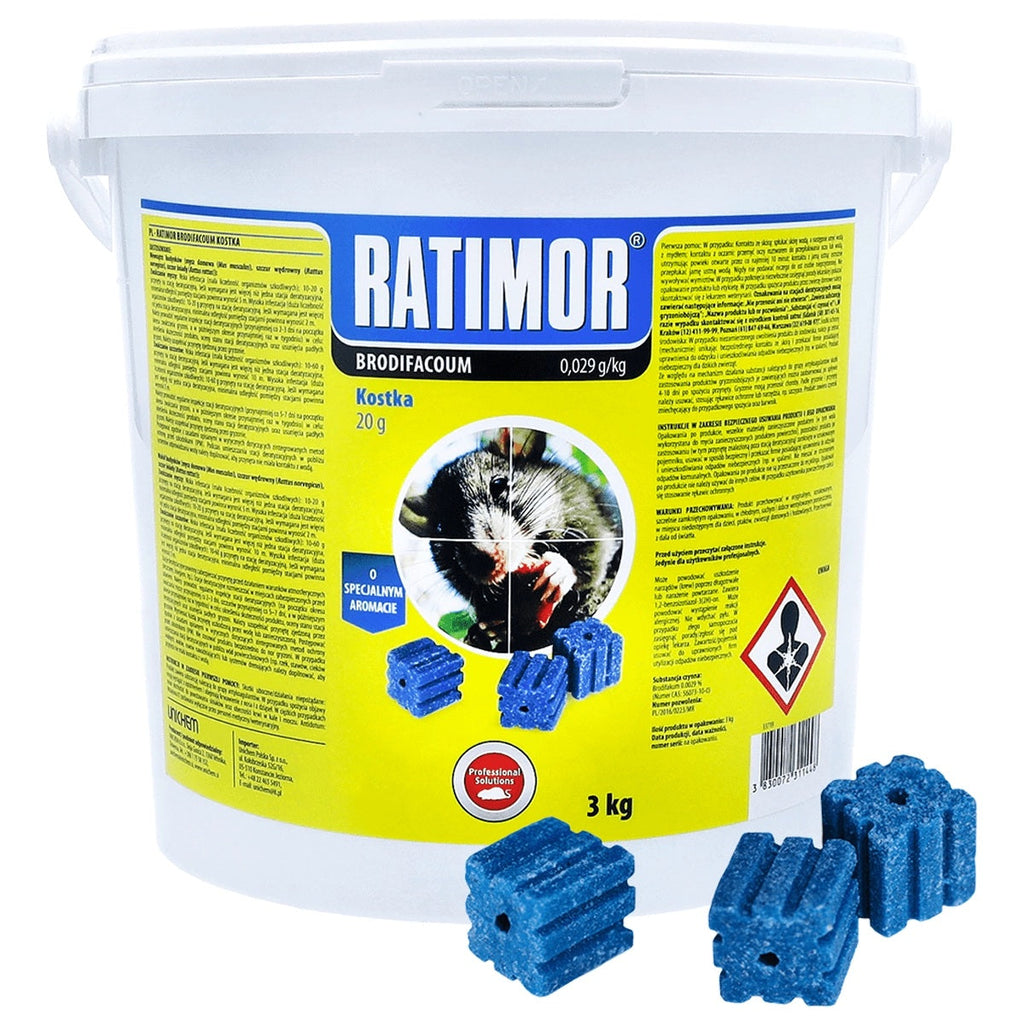 Ratimor | Brodifacoum | 0,029g | Würfel | Stark | 3 kg